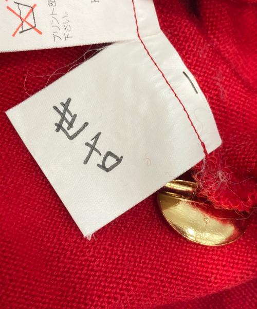 Yves Saint Laurent（イヴサンローラン）Yves Saint Laurent (イヴサンローラン) スタッズロゴニットポロシャツ レッド サイズ:Mの古着・服飾アイテム