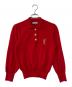Yves Saint Laurent（イヴサンローラン）の古着「スタッズロゴニットポロシャツ」｜レッド