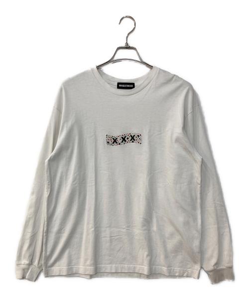 GOD SELECTION XXX（ゴッド セレクション トリプルエックス）GOD SELECTION XXX (ゴッド セレクション トリプルエックス) ロゴプリントカットソー ホワイト サイズ:Lの古着・服飾アイテム