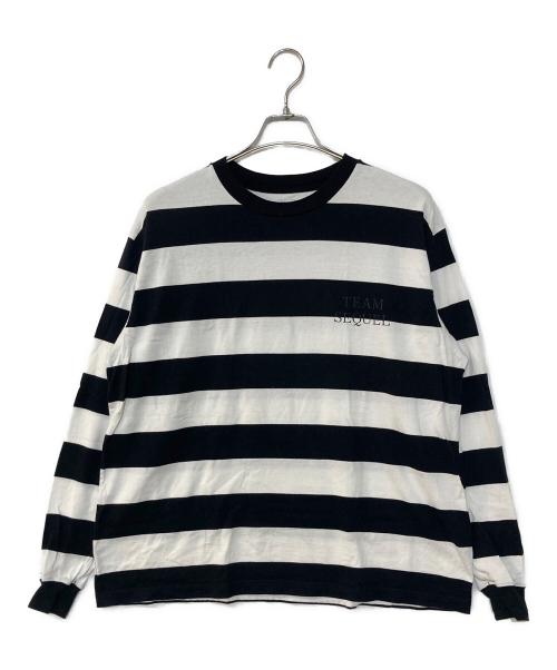 SEQUEL（シークエル）SEQUEL (シークエル) ボーダーカットソー ホワイト×ブラック サイズ:Mの古着・服飾アイテム
