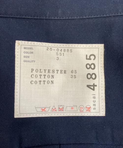 sacai（サカイ）sacai (サカイ) ドッキングレイヤードシャツ グリーン×ネイビー サイズ:3の古着・服飾アイテム
