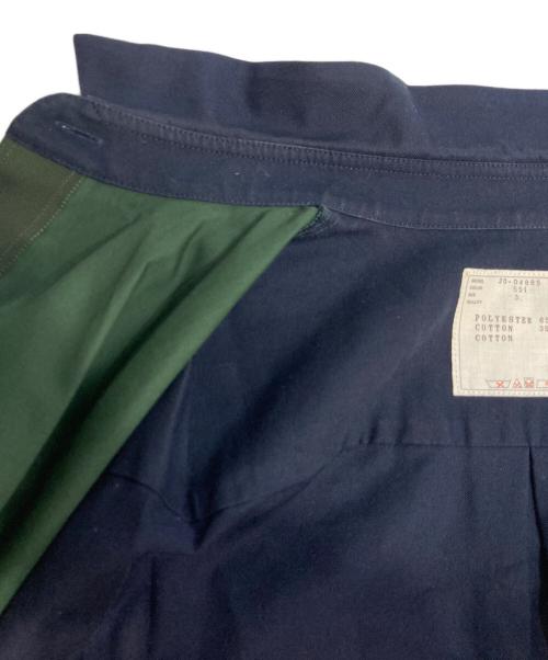sacai（サカイ）sacai (サカイ) ドッキングレイヤードシャツ グリーン×ネイビー サイズ:3の古着・服飾アイテム