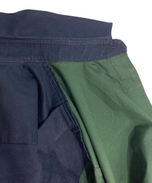 sacai（サカイ）sacai (サカイ) ドッキングレイヤードシャツ グリーン×ネイビー サイズ:3の古着・服飾アイテム