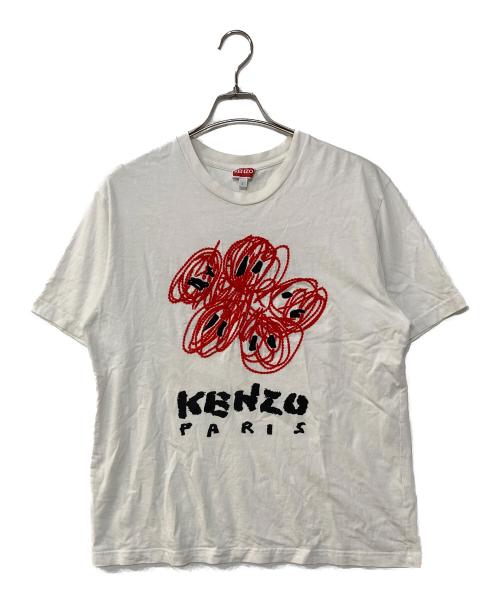 KENZO（ケンゾー）KENZO (ケンゾー) Drawn Varsity クラシック Tシャツ ホワイト サイズ:Lの古着・服飾アイテム