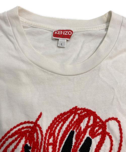 KENZO（ケンゾー）KENZO (ケンゾー) Drawn Varsity クラシック Tシャツ ホワイト サイズ:Lの古着・服飾アイテム