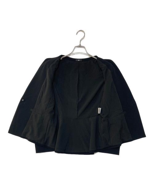 PLST（プラステ）PLST (プラステ) トリアセブレンドペプラムジャケット ブラック サイズ:Mの古着・服飾アイテム