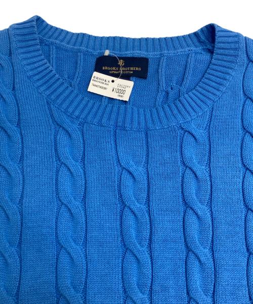 BROOKS BROTHERS（ブルックスブラザーズ）BROOKS BROTHERS (ブルックスブラザーズ) コットンケーブルニット ブルー サイズ:Mの古着・服飾アイテム
