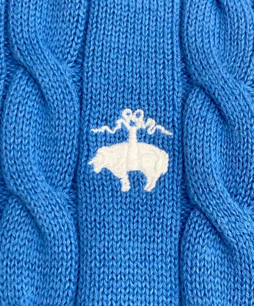 BROOKS BROTHERS（ブルックスブラザーズ）BROOKS BROTHERS (ブルックスブラザーズ) コットンケーブルニット ブルー サイズ:Mの古着・服飾アイテム