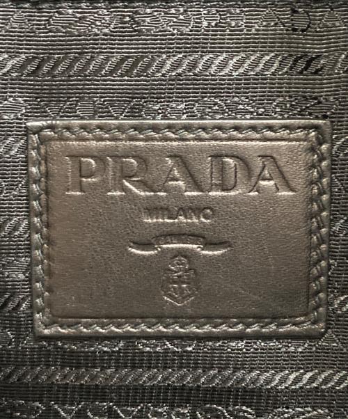PRADA（プラダ）PRADA (プラダ) メタルプレートバッグ ブラック サイズ:-の古着・服飾アイテム