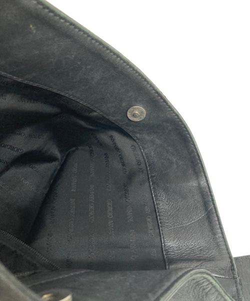 GIORGIO ARMANI（ジョルジオアルマーニ）GIORGIO ARMANI (ジョルジオアルマーニ) レザーショルダーバッグ ブラック サイズ:-の古着・服飾アイテム
