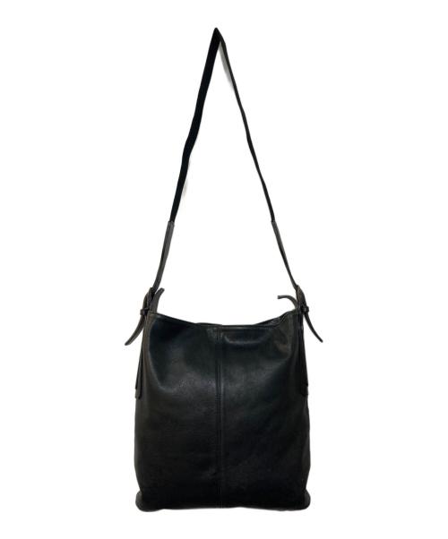 GIORGIO ARMANI（ジョルジオアルマーニ）GIORGIO ARMANI (ジョルジオアルマーニ) レザーショルダーバッグ ブラック サイズ:-の古着・服飾アイテム