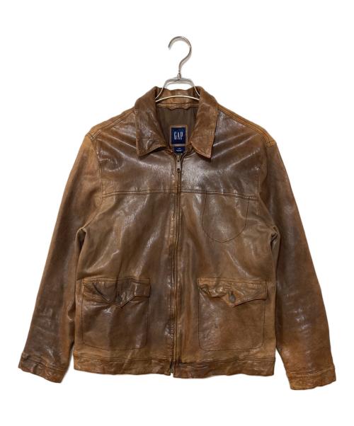 OLD GAP（オールドギャップ）OLD GAP (オールドギャップ) ラムレザージャケット ブラウン サイズ:Lの古着・服飾アイテム