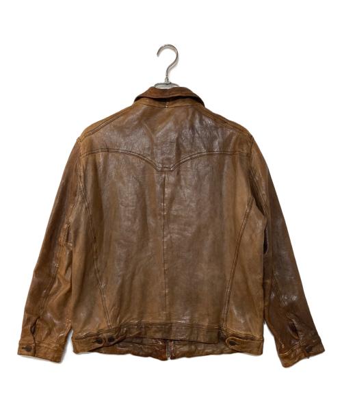 OLD GAP（オールドギャップ）OLD GAP (オールドギャップ) ラムレザージャケット ブラウン サイズ:Lの古着・服飾アイテム