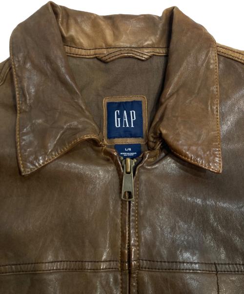 OLD GAP（オールドギャップ）OLD GAP (オールドギャップ) ラムレザージャケット ブラウン サイズ:Lの古着・服飾アイテム