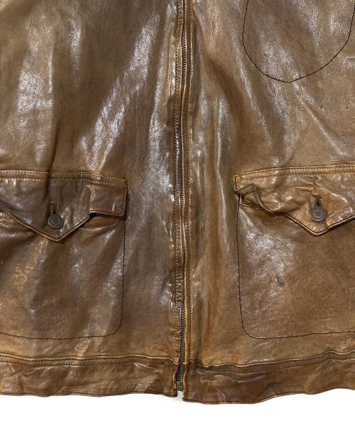 OLD GAP（オールドギャップ）OLD GAP (オールドギャップ) ラムレザージャケット ブラウン サイズ:Lの古着・服飾アイテム
