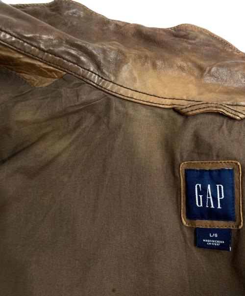 OLD GAP（オールドギャップ）OLD GAP (オールドギャップ) ラムレザージャケット ブラウン サイズ:Lの古着・服飾アイテム