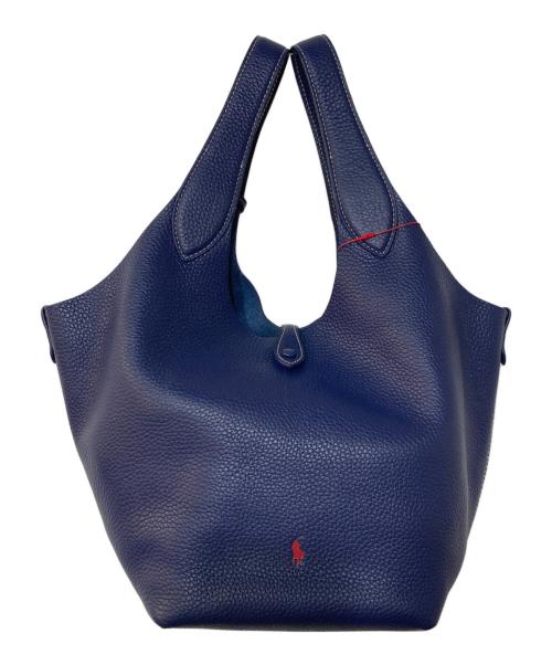 POLO RALPH LAUREN（ポロ・ラルフローレン）POLO RALPH LAUREN (ポロ・ラルフローレン) レザー スモール トート & クロスボディ ネイビー サイズ:-の古着・服飾アイテム
