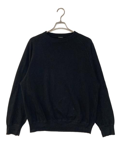 COMOLI（コモリ）COMOLI (コモリ) LWコットン裏毛 クルーネック ブラック サイズ:2の古着・服飾アイテム
