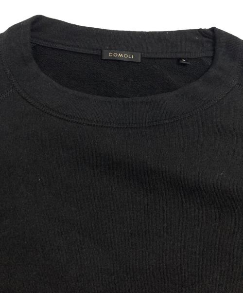 COMOLI（コモリ）COMOLI (コモリ) LWコットン裏毛 クルーネック ブラック サイズ:2の古着・服飾アイテム