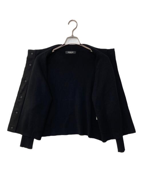 HIROKO BIS（ヒロコビス）HIROKO BIS (ヒロコビス) スタッズアクセントニットカーディガン ブラック サイズ:11の古着・服飾アイテム