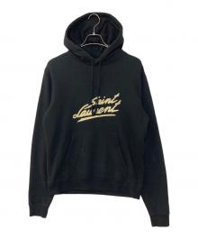Saint Laurent Paris（サンローランパリ）の古着「シグネチャーフーディー」｜ブラック