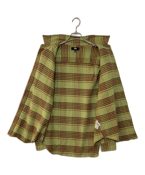 stussy（ステューシー）stussy (ステューシー) チェック柄長袖シャツ グリーン サイズ:Sの古着・服飾アイテム