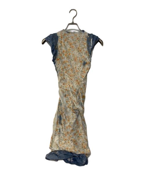 DIESEL（ディーゼル）DIESEL (ディーゼル) D-AYANA X-Ray Floral Mini Dress レイヤードショートドレス イエロー サイズ:XSの古着・服飾アイテム