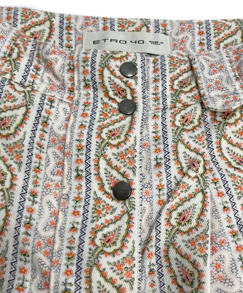 ETRO（エトロ）ETRO (エトロ) Paisley High-rise Cotton Pants ホワイト サイズ:40の古着・服飾アイテム