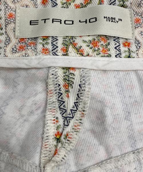 ETRO（エトロ）ETRO (エトロ) Paisley High-rise Cotton Pants ホワイト サイズ:40の古着・服飾アイテム