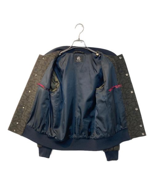 PS Paul Smith（ＰＳポールスミス）PS Paul Smith (ＰＳポールスミス) 総柄ブルゾン ブラウン サイズ:Mの古着・服飾アイテム