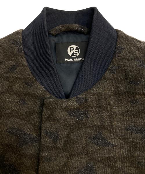 PS Paul Smith（ＰＳポールスミス）PS Paul Smith (ＰＳポールスミス) 総柄ブルゾン ブラウン サイズ:Mの古着・服飾アイテム