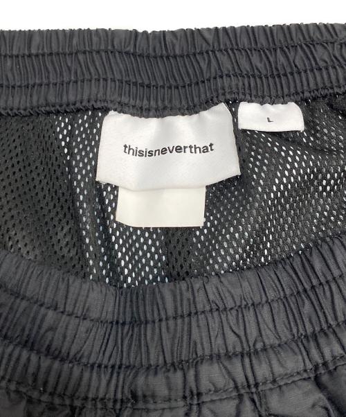 thisisneverthat（ディスイズネバーザット）thisisneverthat (ディスイズネバーザット) サイドジップナイロンパンツ ブラック サイズ:Lの古着・服飾アイテム