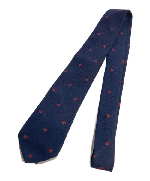 GUCCI（グッチ）GUCCI (グッチ) GGロゴネクタイ ネイビー サイズ:なしの古着・服飾アイテム