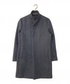 theoryセオリー）の古着「BELVIN SP RF A TWIST WOOL スタンドカラーコート」｜ネイビー