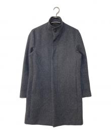 theory（セオリー）の古着「BELVIN SP RF A TWIST WOOL スタンドカラーコート」｜ネイビー