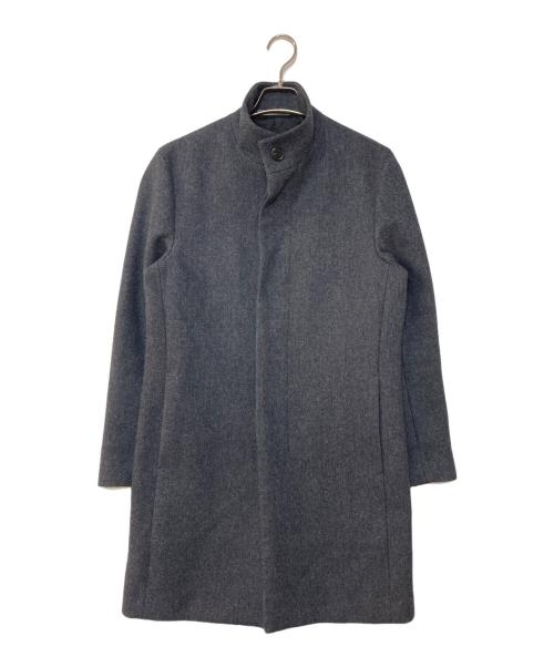 theory（セオリー）theory (セオリー) BELVIN SP RF A TWIST WOOL スタンドカラーコート ネイビー サイズ:XSの古着・服飾アイテム