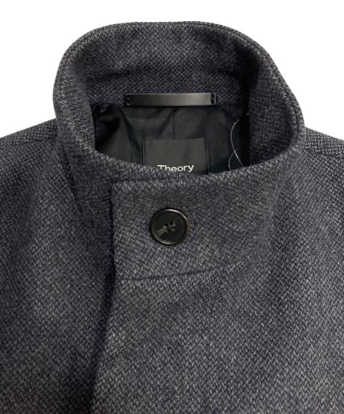 theory（セオリー）theory (セオリー) BELVIN SP RF A TWIST WOOL スタンドカラーコート ネイビー サイズ:XSの古着・服飾アイテム
