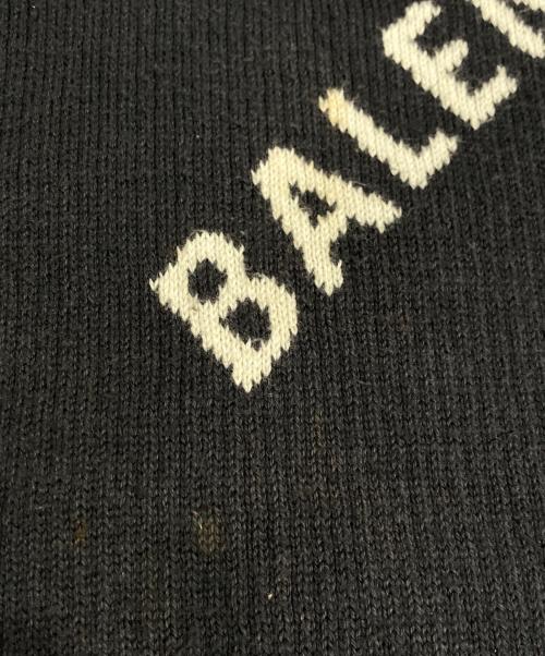 BALENCIAGA（バレンシアガ）BALENCIAGA (バレンシアガ) ロゴジャガードニット ネイビー サイズ:Mの古着・服飾アイテム
