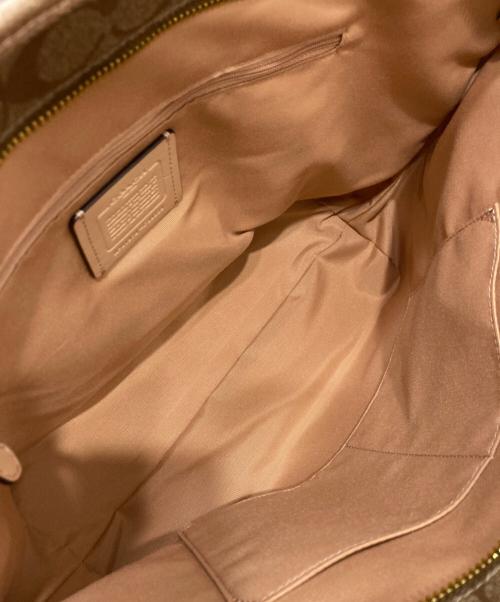 COACH（コーチ）COACH (コーチ) シグネチャーシティ ジップ トート バッグ ベージュの古着・服飾アイテム