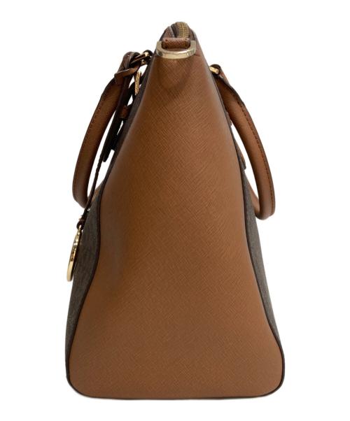 MICHAEL KORS（マイケルコース）MICHAEL KORS (マイケルコース) AVRIL サッチェル エクストラスモール - MKシグネチャー ブラウンの古着・服飾アイテム