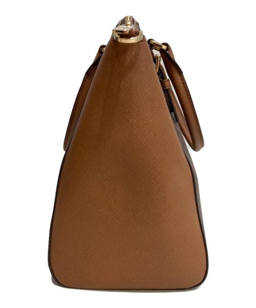 MICHAEL KORS（マイケルコース）MICHAEL KORS (マイケルコース) AVRIL サッチェル エクストラスモール - MKシグネチャー ブラウンの古着・服飾アイテム