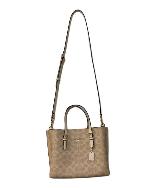 COACH（コーチ）COACH (コーチ) モリー トート バッグ 25・シグネチャー キャンバス アイボリーの古着・服飾アイテム