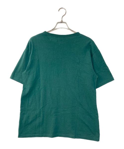 Champion（チャンピオン）Champion STARBUCKS COFFEE BEAMS (ビームス) Champion × STARBUCKS COFFEE × BEAMS Printed T-shirt コラボTシャツ グリーン サイズ:Lの古着・服飾アイテム