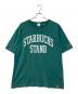 Champion（チャンピオン）の古着「Champion × STARBUCKS COFFEE × BEAMS Printed T-shirt コラボTシャツ」｜グリーン