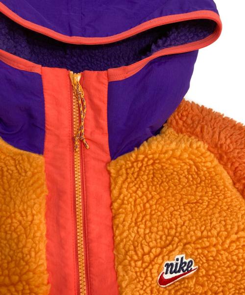 NIKE（ナイキ）NIKE (ナイキ) Half Zip Sherpa Parka ハーフジップシェルパパーカー オレンジ×パープル サイズ:Mの古着・服飾アイテム