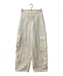 MAISON SPECIAL（メゾンスペシャル）の古着「Drawstring Cocoon Cargo Pants/ドローストーリングコクーンカーゴパンツ」｜アイボリー