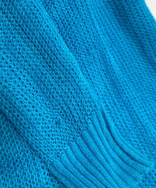 MAISON SPECIAL（メゾンスペシャル）MAISON SPECIAL (メゾンスペシャル) Lace-Combi Mesh Knit Pullover/レースコンビニットプルオーバー ブルー サイズ:FREEの古着・服飾アイテム