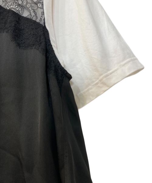 MAISON SPECIAL（メゾンスペシャル）MAISON SPECIAL (メゾンスペシャル) Lace Docking Layered TEE レースドッキングレイヤードTEE ホワイト×ブラック サイズ:FREEの古着・服飾アイテム