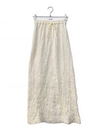 MAISON SPECIAL（メゾンスペシャル）の古着「Washer Pleats Maxi Skirt ワッシャープリーツマキシスカート」｜アイボリー