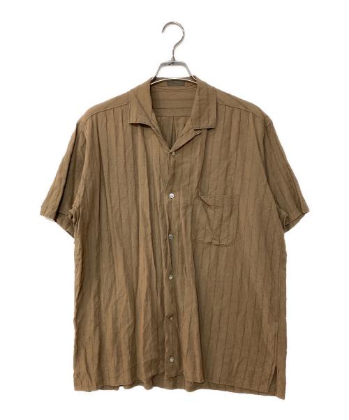 Y's for men（ワイズフォーメン）Y's for men (ワイズフォーメン) 80~90's ストライプオープンカラーシャツ ブラウン サイズ:不明の古着・服飾アイテム